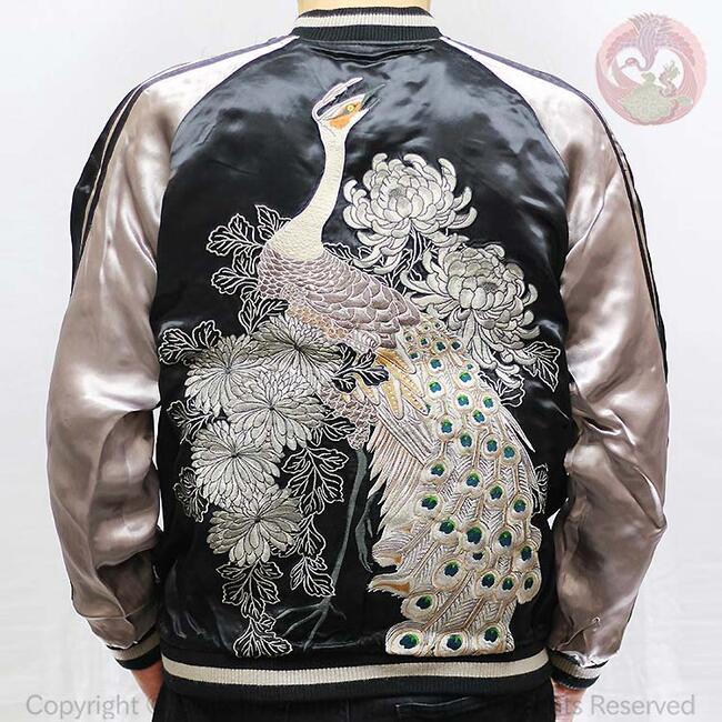 楽天市場】スカジャン 花旅楽団 はなたびがくだんスクリプト 菊花に白