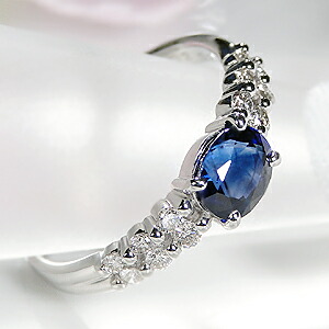 楽天市場】pt900 ダイヤモンド&ブルーサファイア リングジュエリー