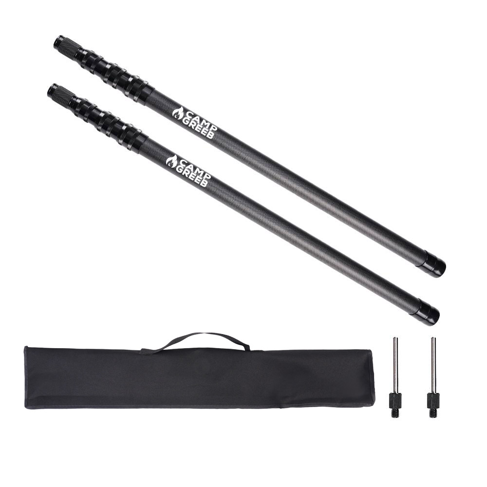 楽天市場】カーボン タープポール テントポール 軽い 軽量 無段階 調整