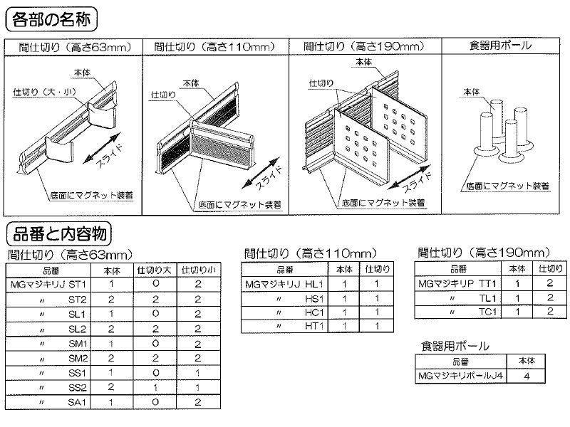 楽天市場】タカラスタンダード 間仕切り名人 MGマジキリJ HS 1 【品番