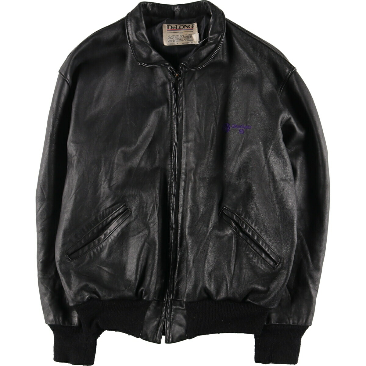 楽天市場】古着 80~90'S デロング DeLONG レザーブルゾンタイプ USA製