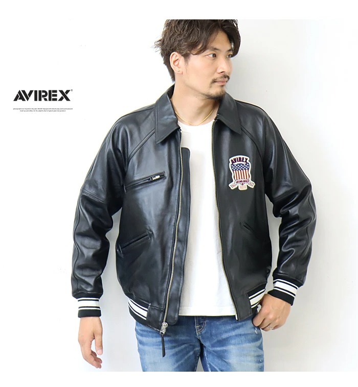 楽天市場】AVIREX アヴィレックス バーシティー シグネチャー レザー