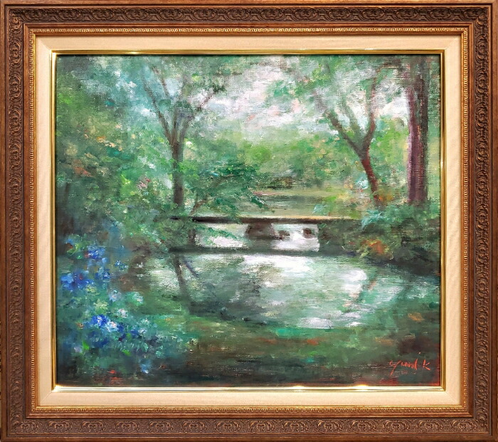 楽天市場】絵画 「新緑の渡月橋」 油彩画 油絵 原画 風景画 F10 和