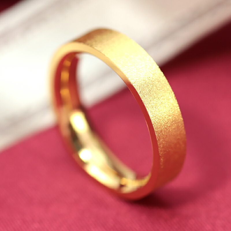 楽天市場】K24 純金 ゴールド リング 5mm 【6～13号】 艶消し 指輪 24k
