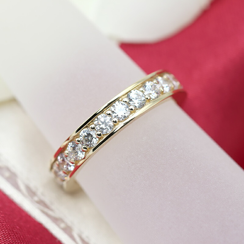 楽天市場】K18 YG 【1.5ct】ダイヤモンド フルエタニティリング