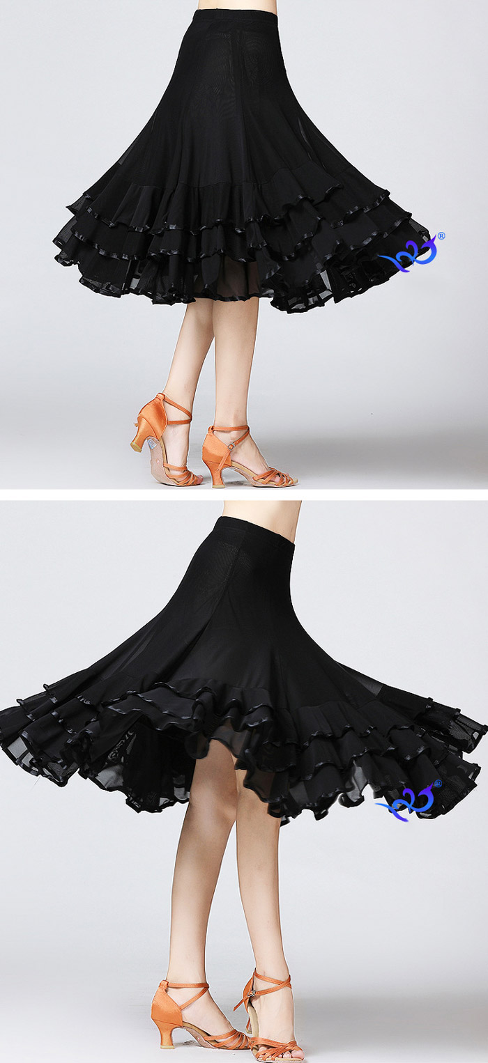 楽天市場】社交ダンス スカート フリルスカート 社交ダンス 衣装
