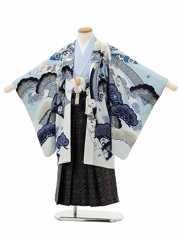 楽天市場】七五三レンタル 男の子 X041華徒然水色鷹にのしx黒袴