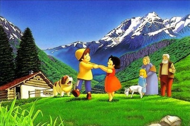 楽天市場】2000ピースジグソーパズル アルプスの少女ハイジ 牧場の