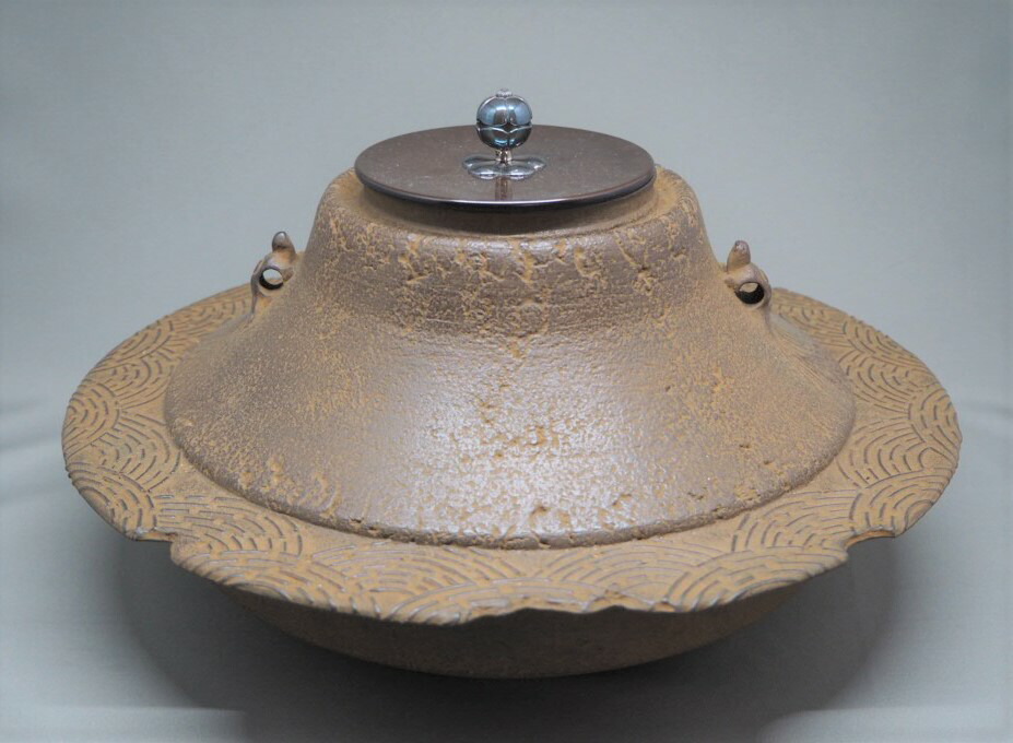 楽天市場】富士透木釜 荒磯地紋 南鐐摘み 亀釻付13代 和田美之助