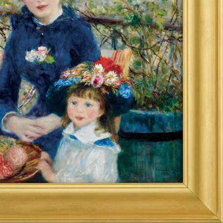 油絵 ルノワールの名作_二人の姉妹・テラスにて MA262 油絵 ルノワールの