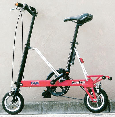 折りたたみ自転車（シルバー/8インチ）程度良】キャリーミー(Carry me