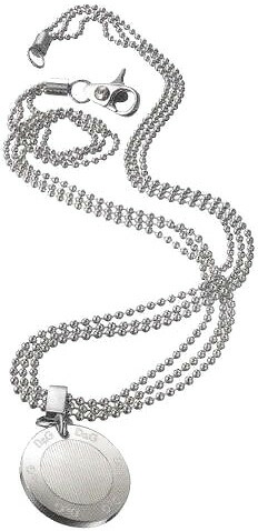 楽天市場】DOLCE＆GABBANAペンダントネックレス シルバー型押しロゴ