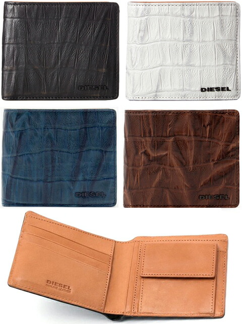 楽天市場】DIESEL ディーゼルメンズ小銭入れ付き2つ折り財布エンボス