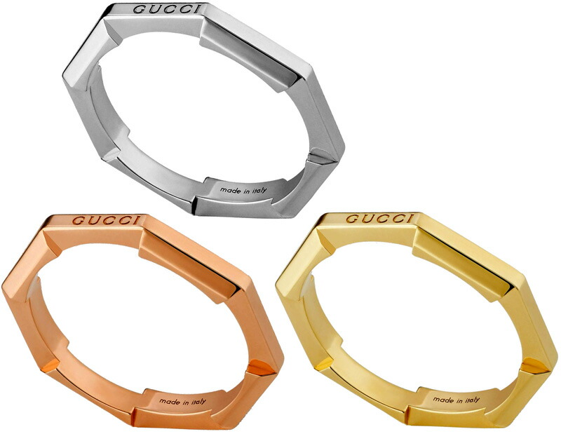 楽天市場】GUCCI グッチ ロゴ刻印リングホワイトゴールド ピンク