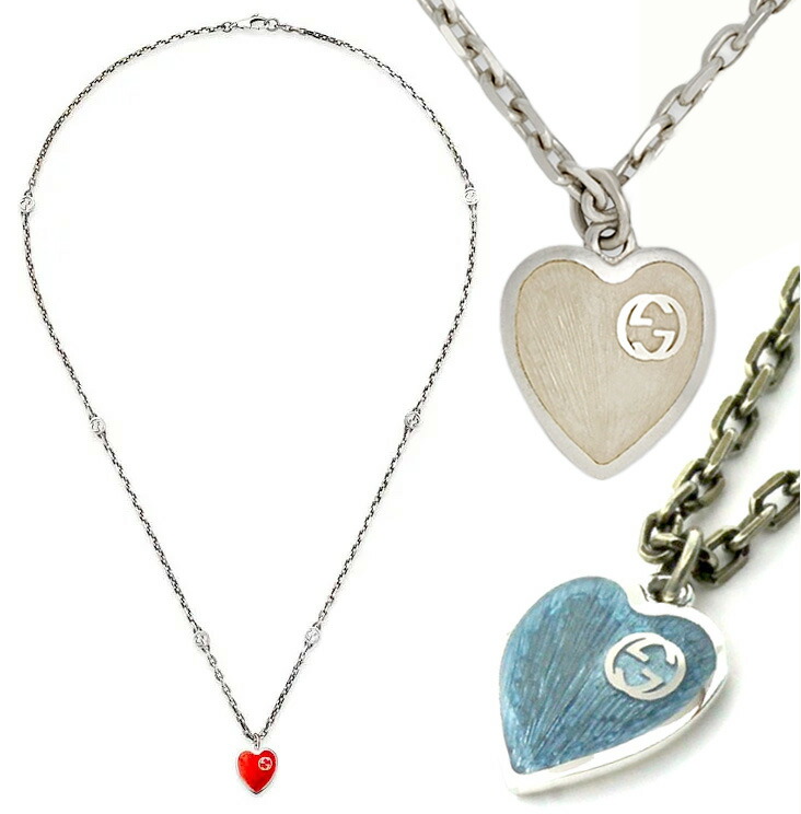 楽天市場】GUCCI グッチ レディース ハートトップネックレスレッド