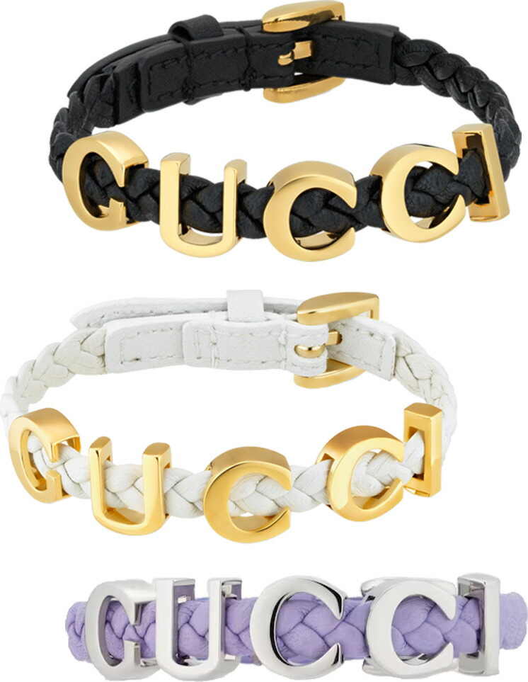 楽天市場】GUCCI グッチ レディース編み込みレザーブレスレット