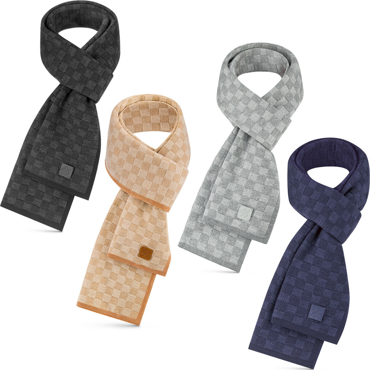 楽天市場】LOUIS VUITTON ルイヴィトンメンズマフラー ダミエパターン