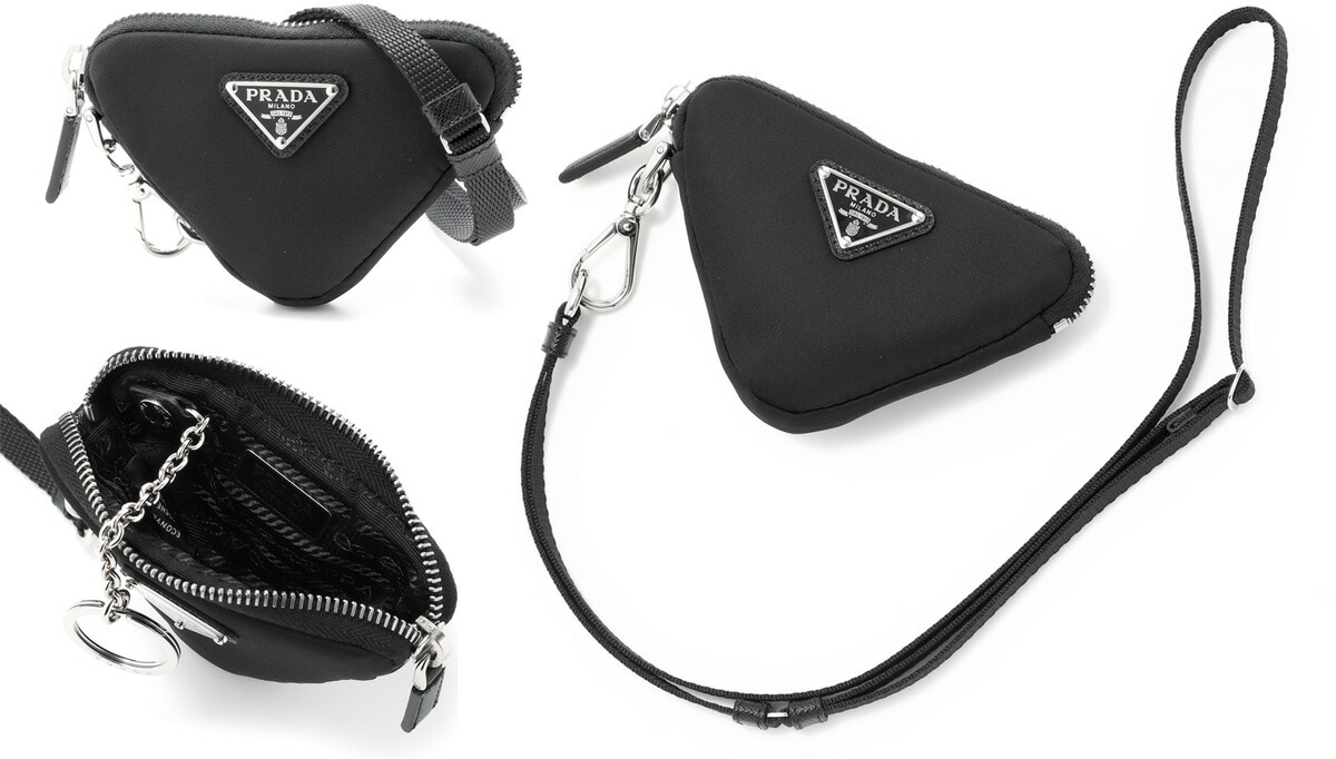 楽天市場】PRADA プラダ 三角おりぎり型小銭入れキーリング付き