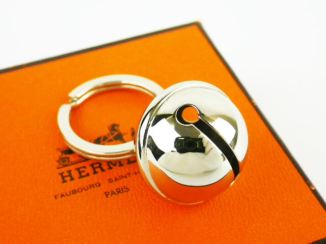 楽天市場】HERMES エルメス 鈴チャーム シルバー キーリング