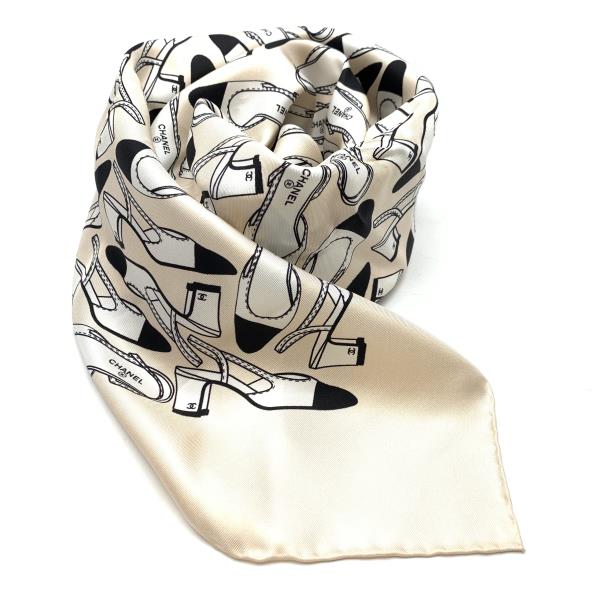 楽天市場】CHANEL シャネル スカーフ シルク素材 パンプスモチーフ