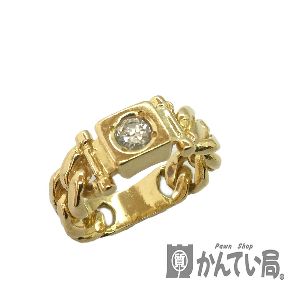 楽天市場】T【K18】ファッションリング 約11号 総重量約9.3g D0.241ct