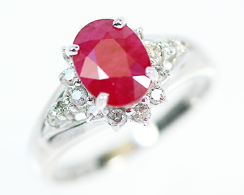 楽天市場】K18WG 1.5ct ルビー リング 鑑別書付 : KASHIMA