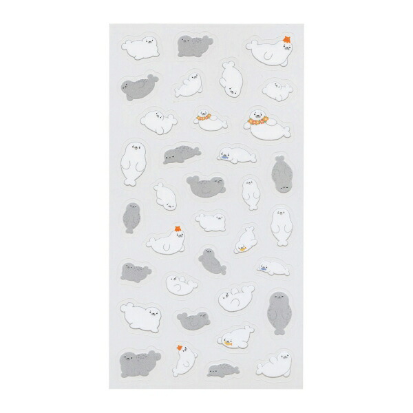 楽天市場】シールシート まみれシリーズ 【アザラシ】 : 文具・文房具