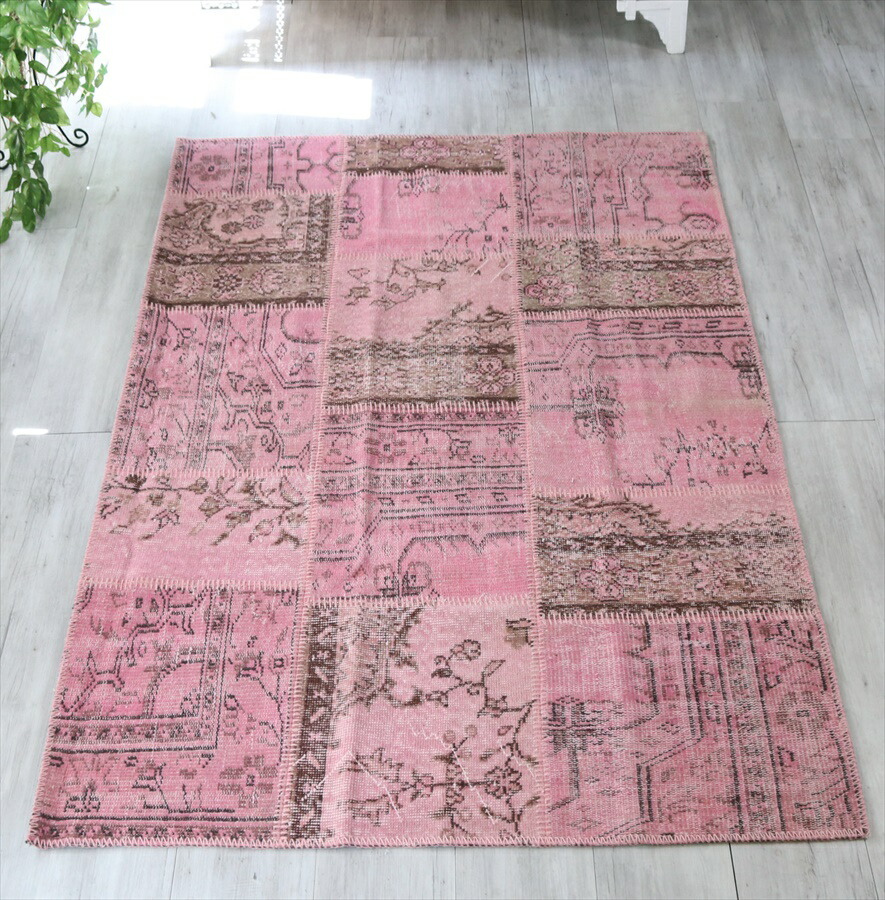 ఃパステルカラーが可愛い子♪ఃトルコ・ヴィンテージラグ pastel/pink