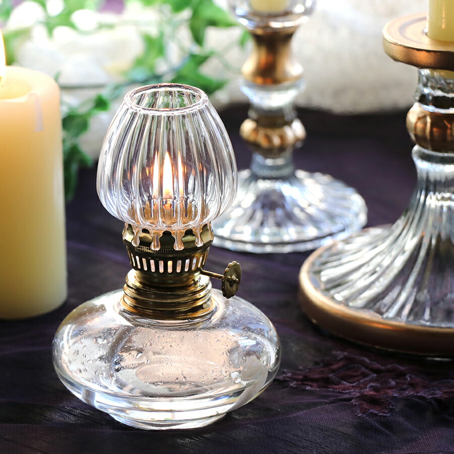 楽天市場】パラフィンオイルランプ・オイルキャンドル ガラスクリア/豆