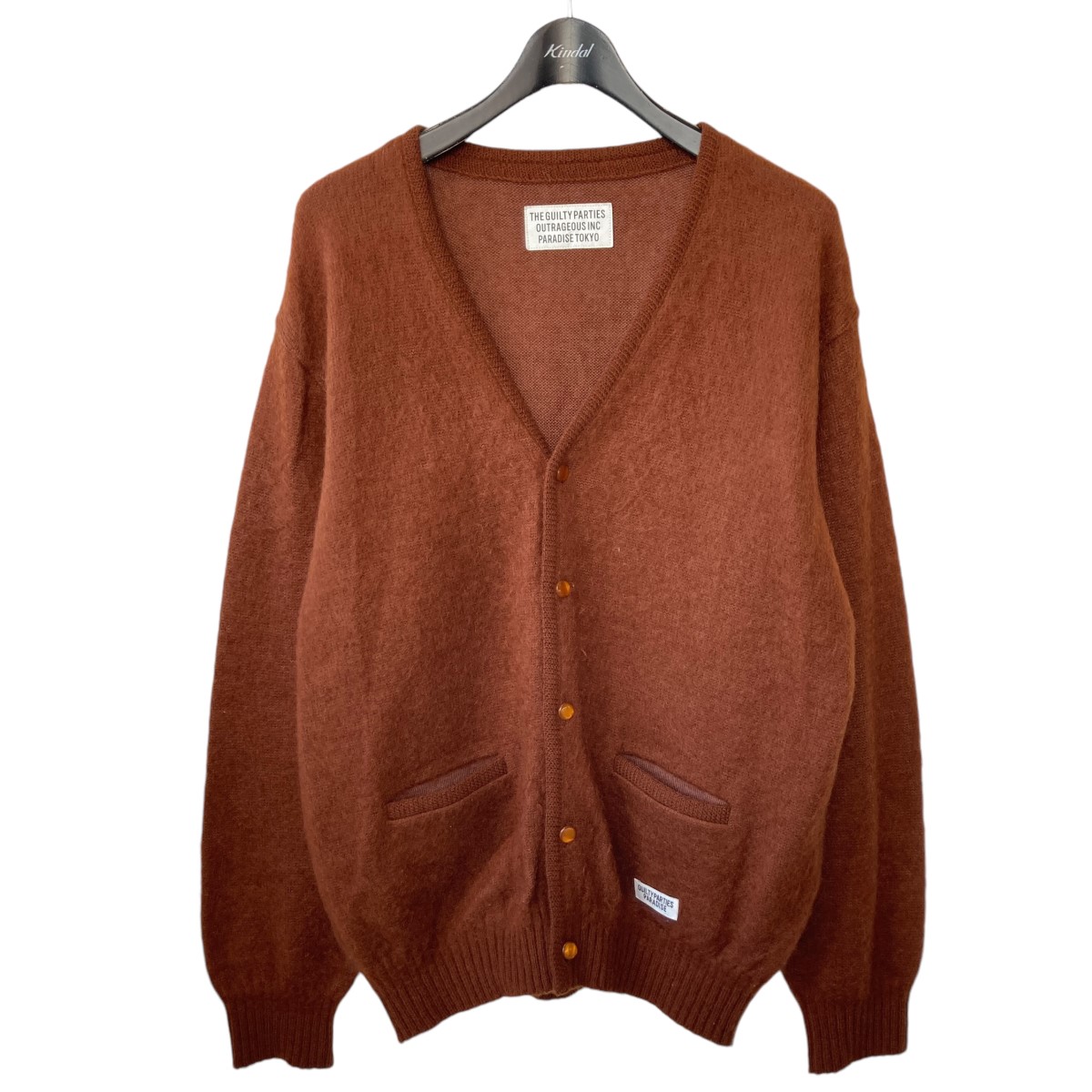 楽天市場】【中古】WACKO MARIAモヘアカーディガン ブラウン サイズ：L