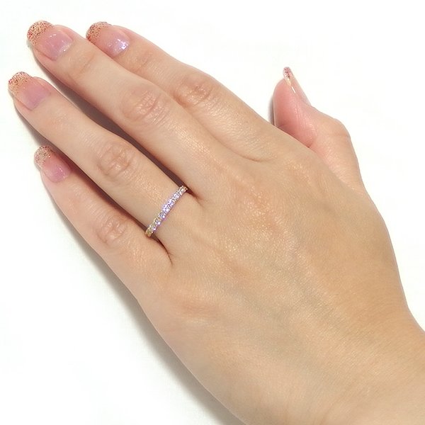 楽天市場】ダイヤモンド リング ハーフエタニティ 0.5ct 13号 K18