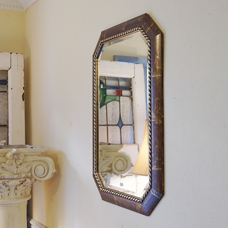 楽天市場】鏡 壁掛け イタリア製 風水 八角鏡 アンティーク調 ウォール