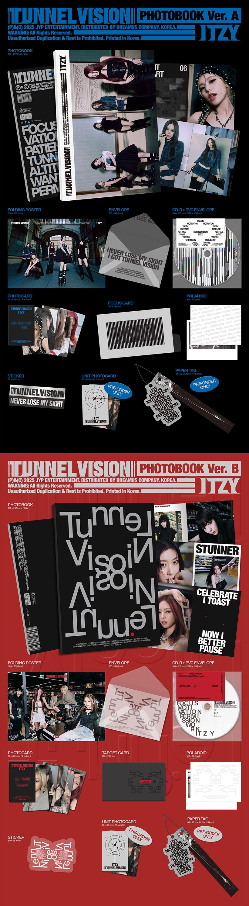 楽天市場】ITZY - TUNNEL VISION / PHOTOBOOK VER / アルバム2種選択