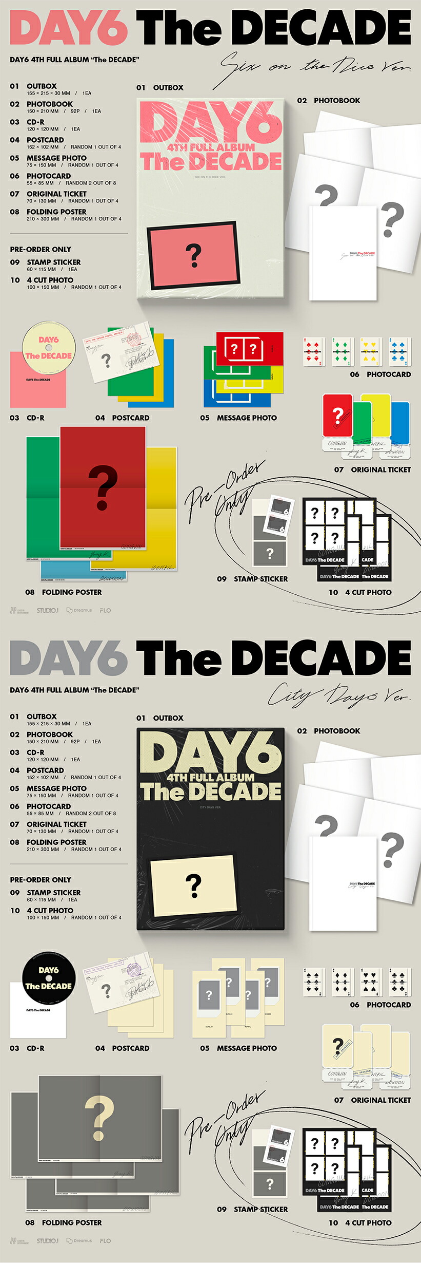 楽天市場】【FANS SHOP特典選択】 DAY6 - The DECADE / アルバム 2種