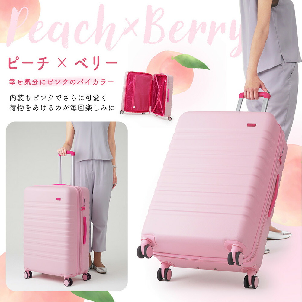 キャリーケース M 機内持ち込み ピンク 65L USBポート TSAロック 楽天