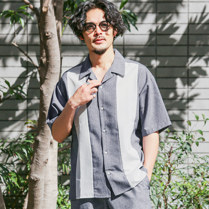 楽天市場】【ボトムス別売り】半袖シャツ 開襟シャツ キューバシャツ