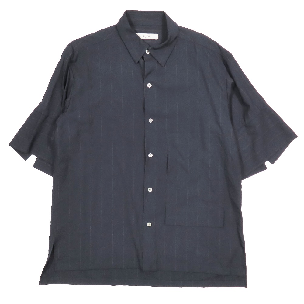 楽天市場】【中古】美品 UJOH ウジョー ストライプ 五分袖 シャツ