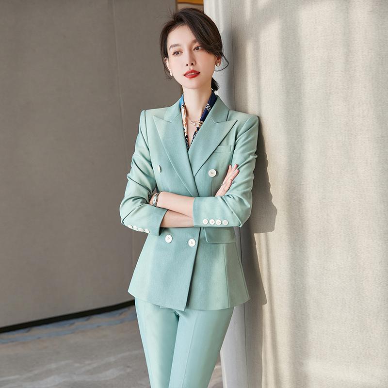 楽天市場】レディース パンツスーツ セットアップ 薄緑 ペパーミント