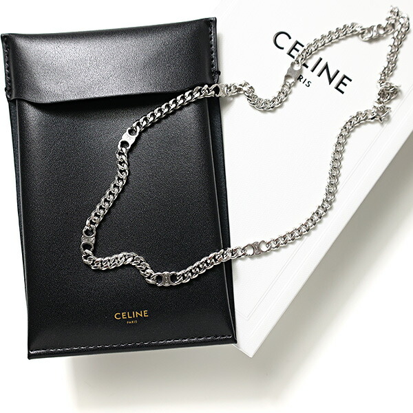 楽天市場】CELINE セリーヌ Triomphe Small Gourmette Necklace