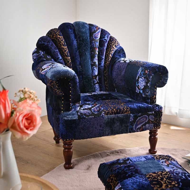 ガルトセッコ チェア アンティーク調 ソファ ネイビー ガルトセッコ