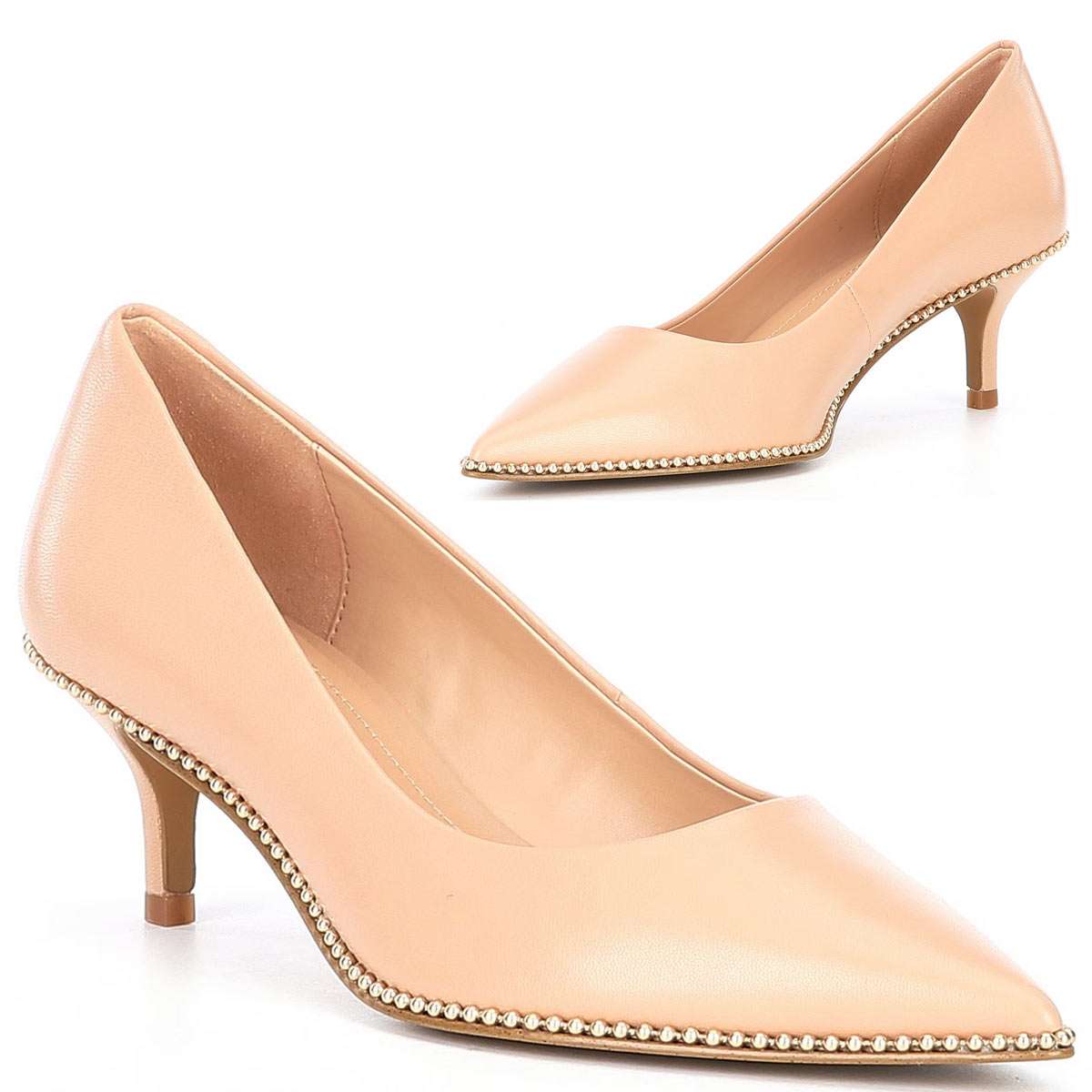 楽天市場】コーチ パンプス ローヒール 歩きやすい ポインテッドトゥ