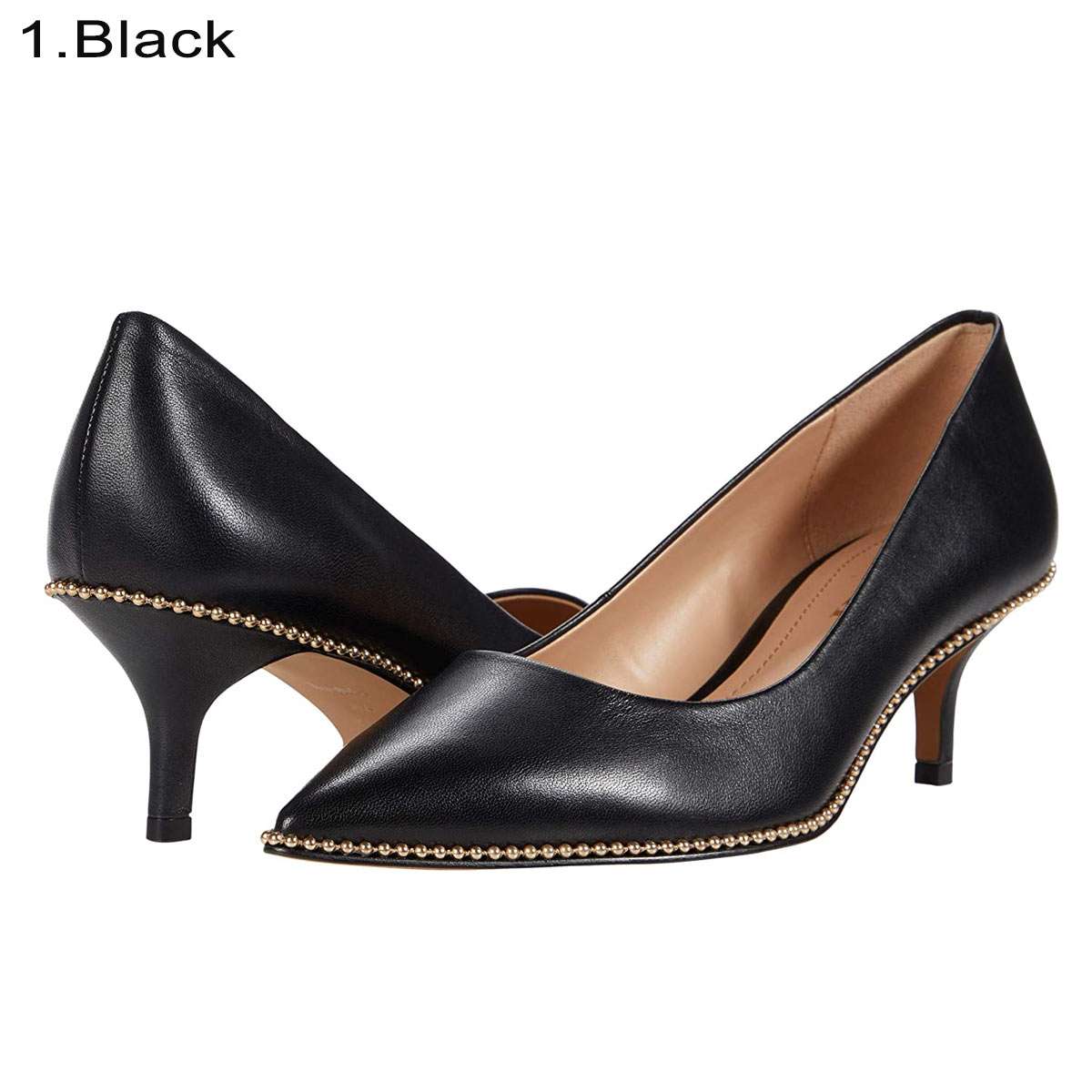 楽天市場】コーチ パンプス ローヒール 歩きやすい ポインテッドトゥ