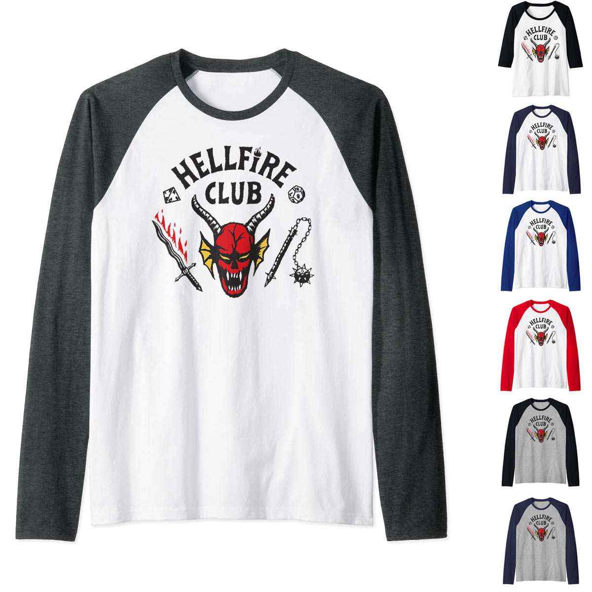 イギリス輸入 ストレンジャーシングス ヘルファイアクラブ ロンT L