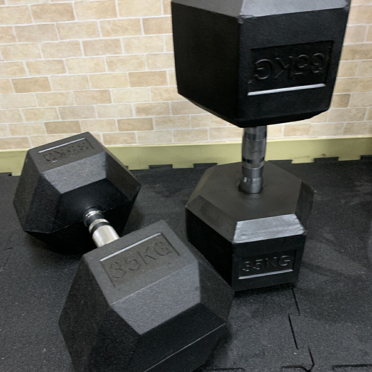 楽天市場】ラバー ヘックス ダンベル 35kg × 2個 セット バーベル