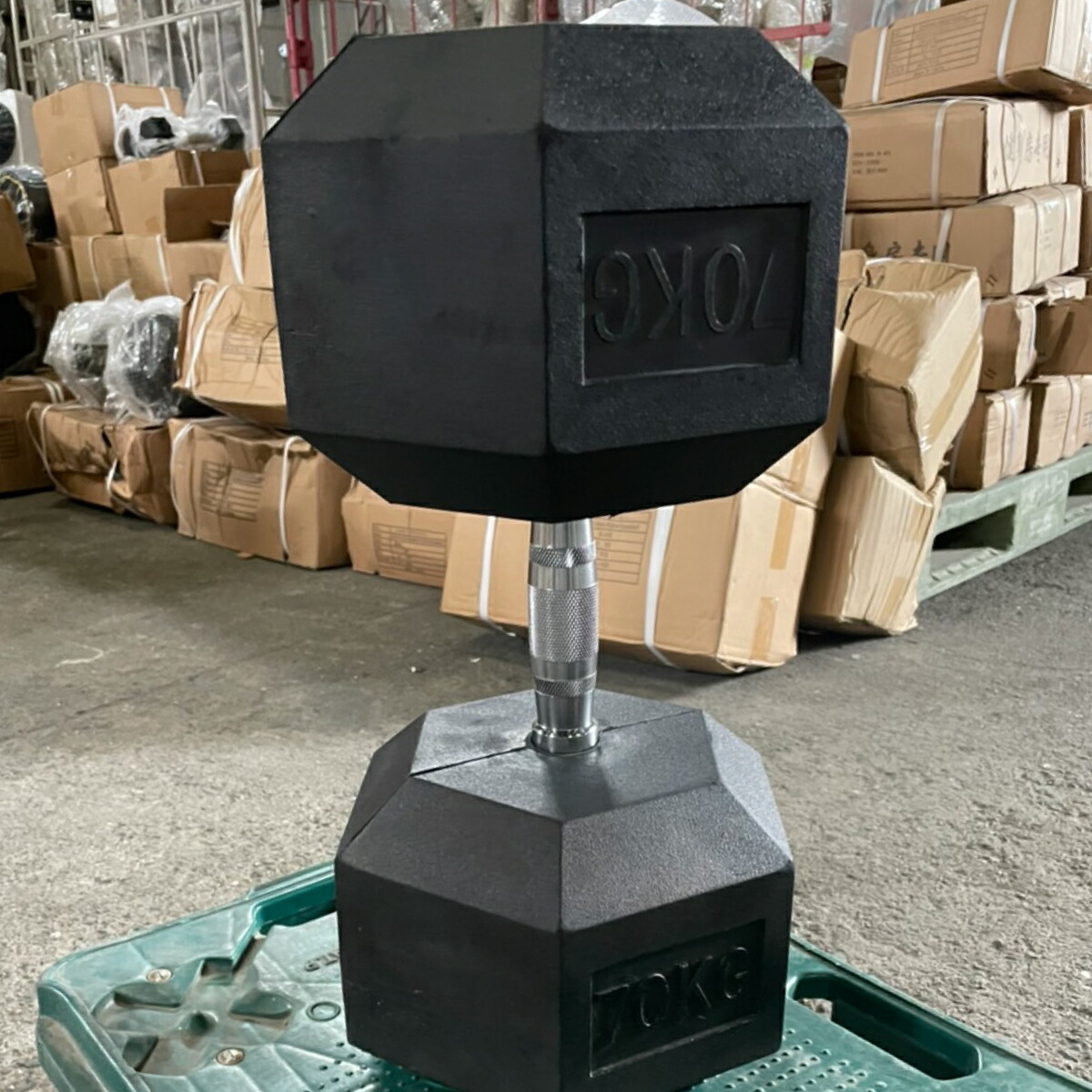 楽天市場】ラバー ヘックス ダンベル 70kg × 2個 計140kg セット