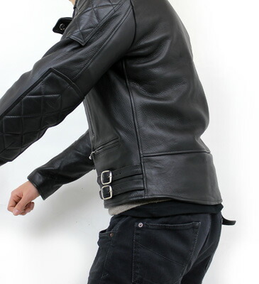 美品☆ロットワイラー カウレザー 本革 ダブルライダースジャケット M