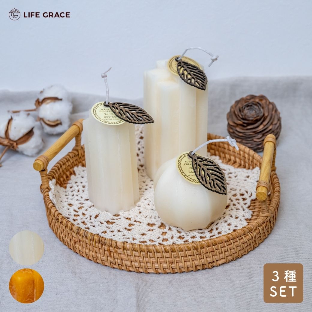 楽天市場】【在庫限り】 ブロックキャンドル 3個セット アロマ