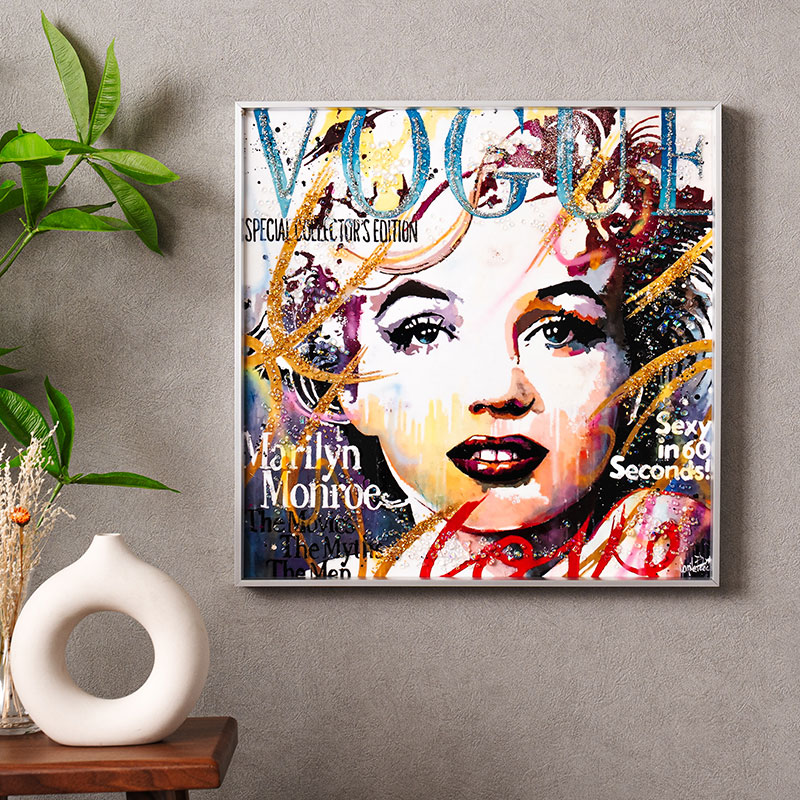 楽天市場】水晶パネル アートパネル 50×50cm ポップアート 銀フレーム