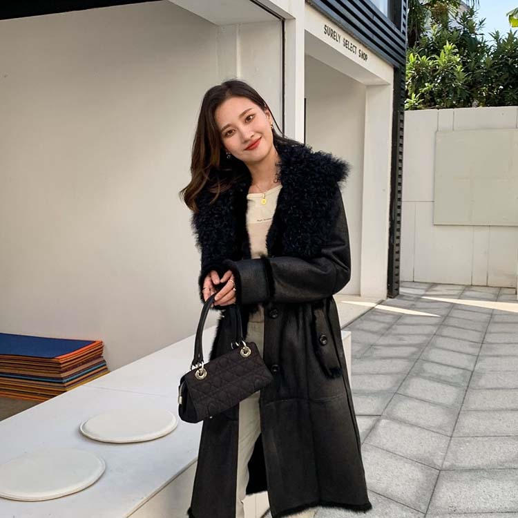 楽天市場】巻きラムファー襟 Wフェイス ラビットファームートン ベルト