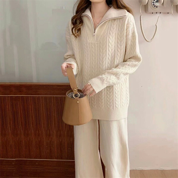 楽天市場】【25日限定10％OFFクーポン】ニットセットアップ 2点セット